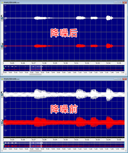 均衡器降噪前后对比