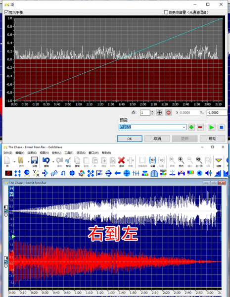 从右声道到左声道