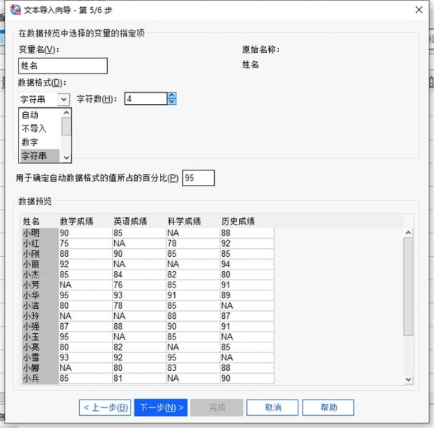 设置变量名称与类型