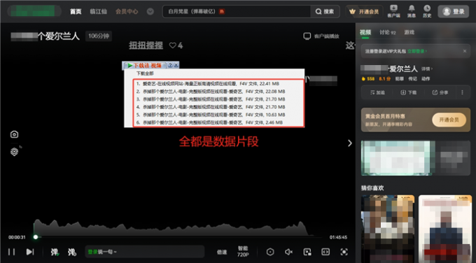 网站隐藏视频真实播放地址