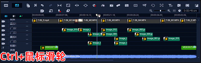 利用快捷键缩放时间轴视图