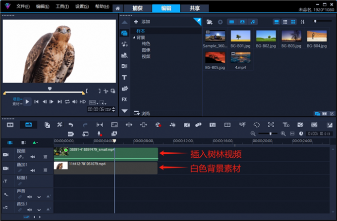 插入两份视频素材