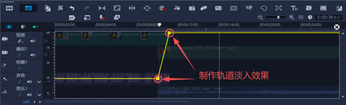 制作轨道淡入效果