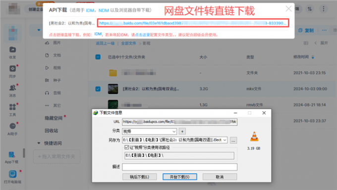 用IDM下载网盘文件