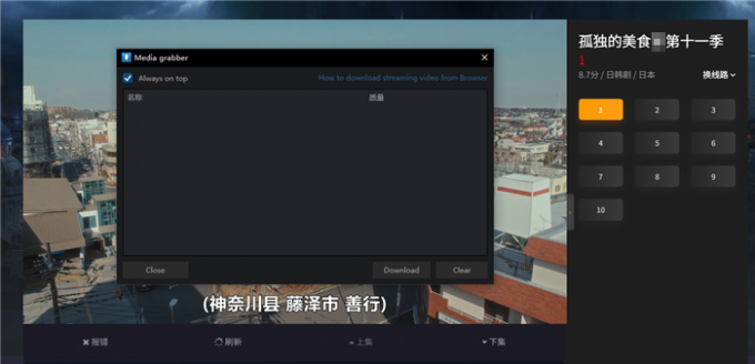 XDM无法自动抓取网页视频