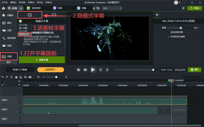利用语音转字幕