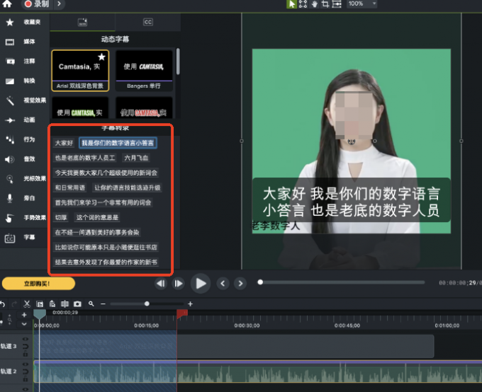 编辑修改字幕