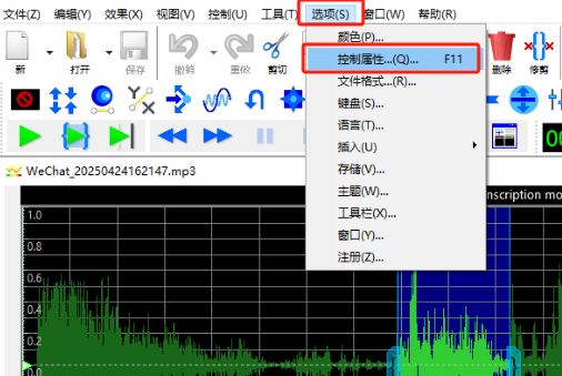 GoldWave选项