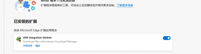 检查浏览器IDM扩展是否开启