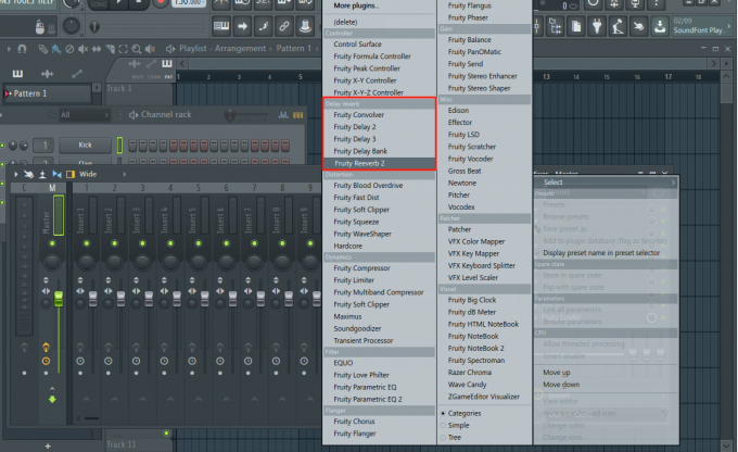 FL Studio添加效果器界面