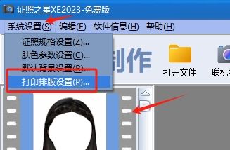 点击“打印排版设置”