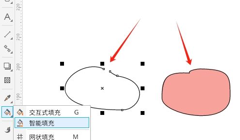 将曲线闭合再填充颜色