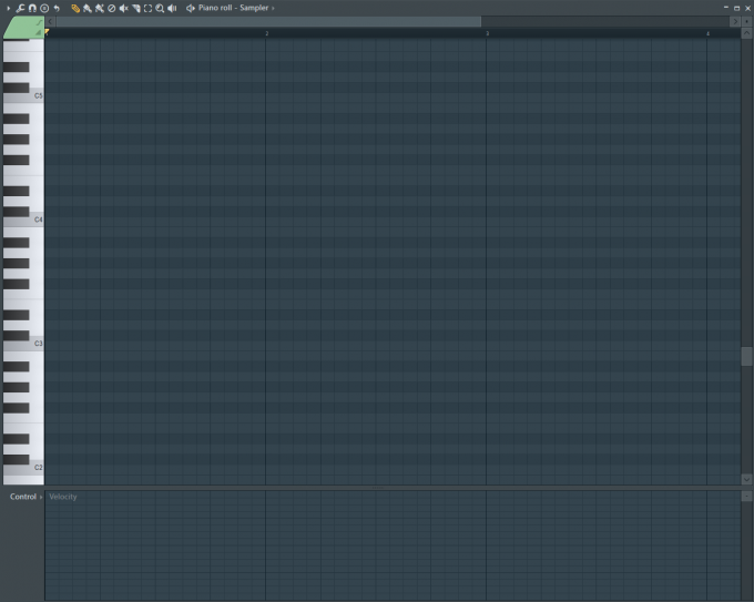 FL Studio中谱曲的钢琴窗 