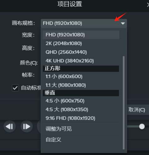 画布规格