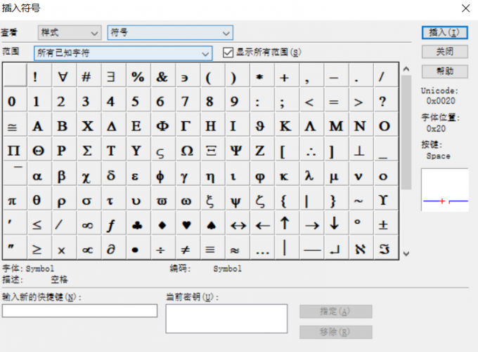 插入符号