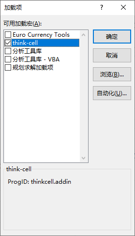 thinkcell加载项