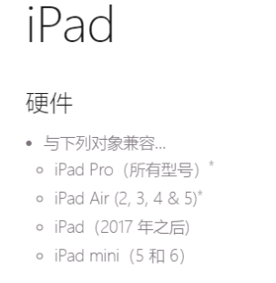 iPad硬件支持