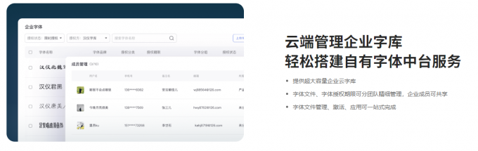 云端管理企业字库