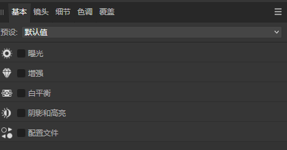 调整选项