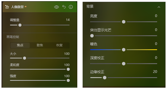 人像散景