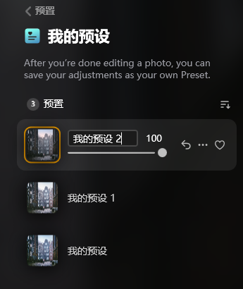 我的预设