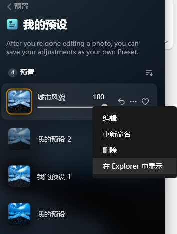 在Explorer中显示