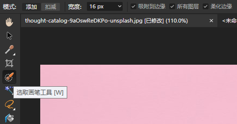 选取画笔工具