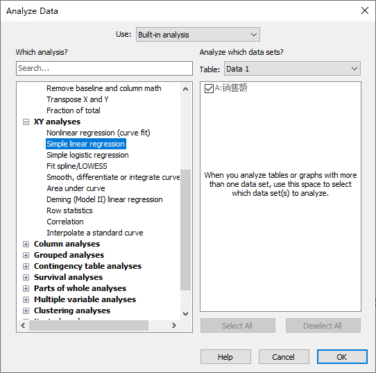 简单线性回归分析