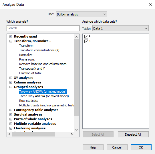 双因素方差分析