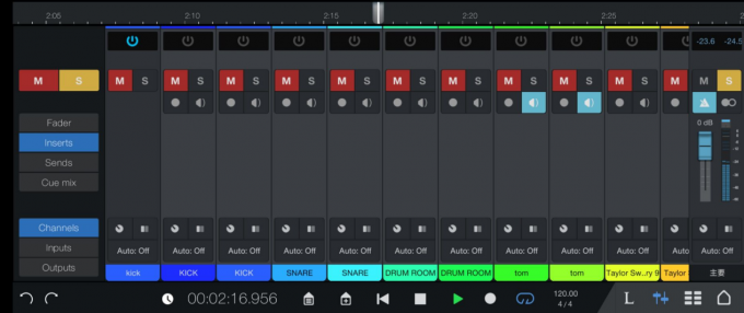 手机版studio one的同步控制界面