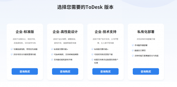 不同的ToDesk付费版本