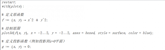定义投影的函数平面