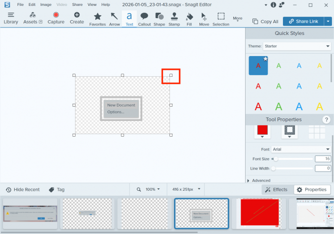 选择图像截图的缩放比例