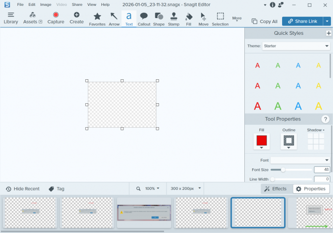 打开Snagit进入到主界面