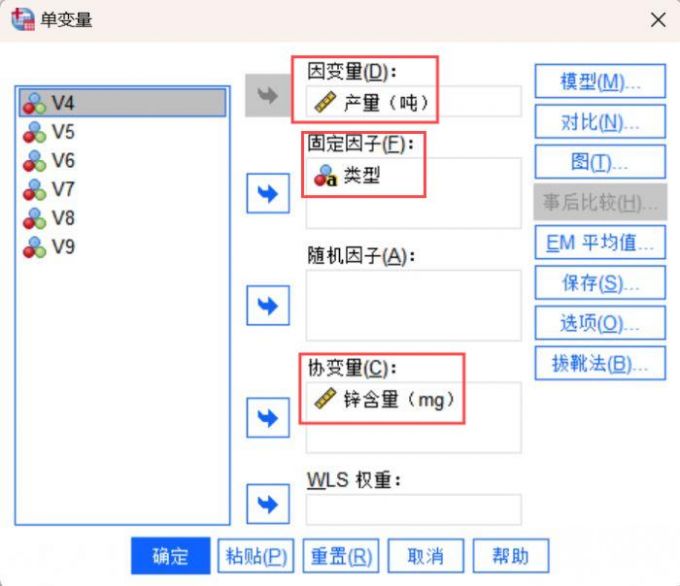 土壤锌含量作为协变量