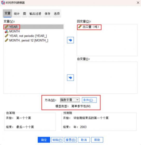 黄铜矿出口量作为因变量