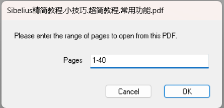 页数范围选择界面