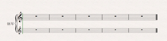 两行新谱表界面