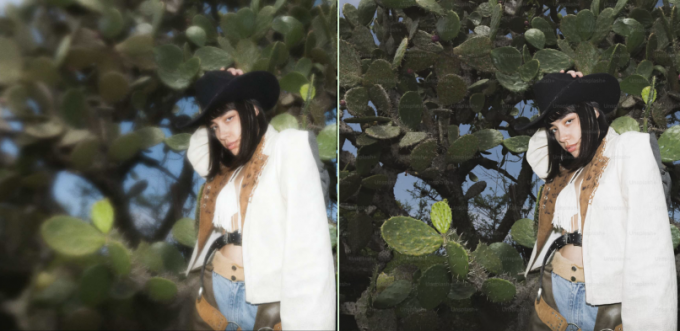 清晰度前后对比界面图