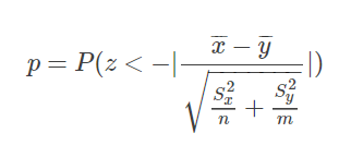 图2：双边假设的p值