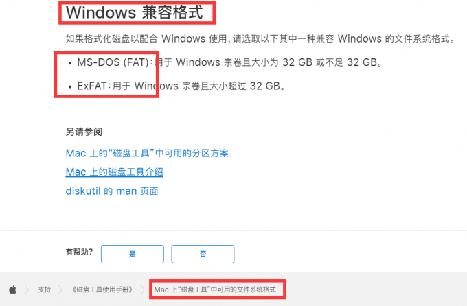 Windows兼容格式