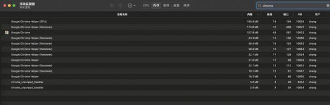 浏览器内存占用