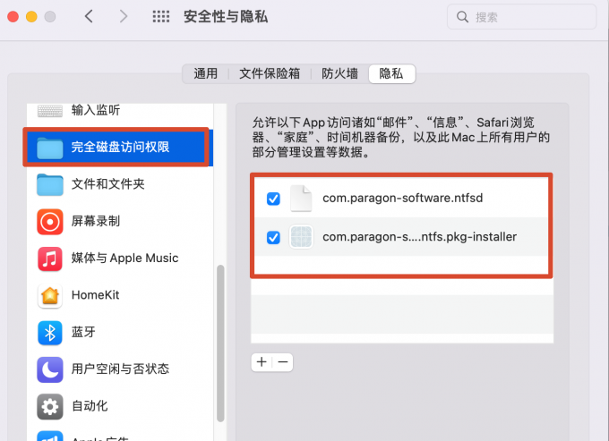 磁盘访问权限
