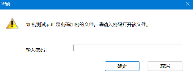 输入密码打开PDF文档