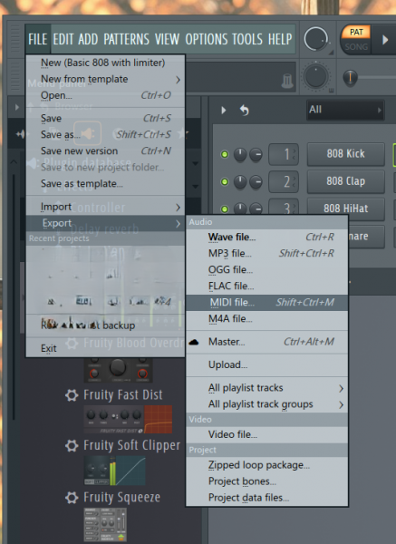 Export” > “MIDI file...