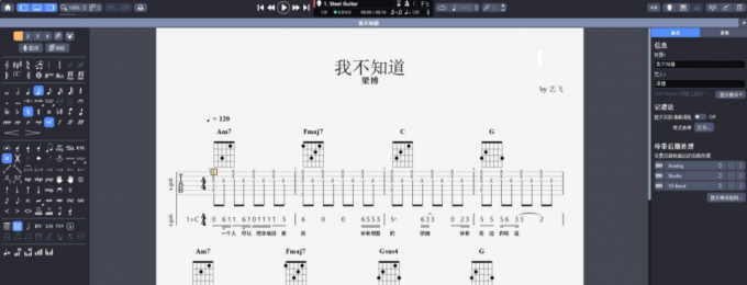 Guitar Pro简谱记谱法