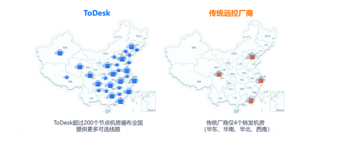 Todesk机房节点部署分布图