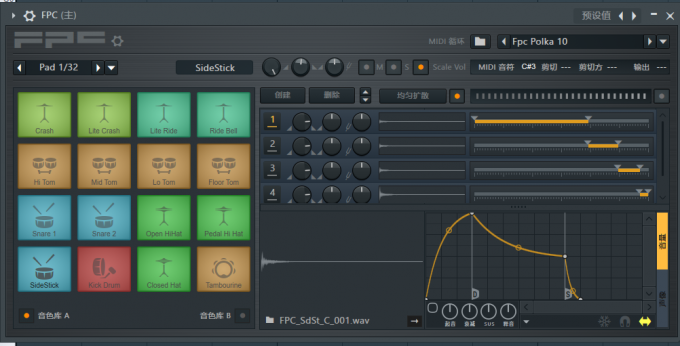 FL Studio FPC鼓组插件