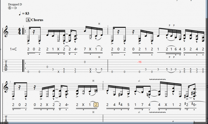 Guitar Pro切换简谱记谱法