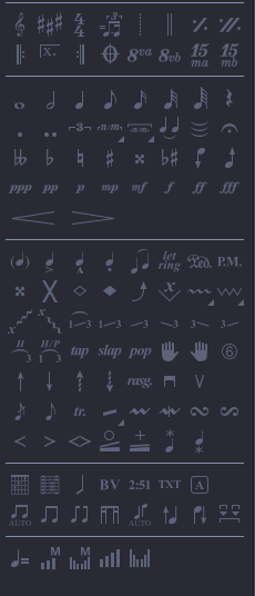 吉他五线谱符号